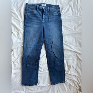 Paige Sarah Ankle Straight Mid Rise Jeans